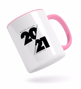 BK Gift Kişiye Özel 2024 Mutlu Yıllar Pembe Kupa Bardak-9
