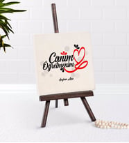 BK Gift Kişiye Özel Canım Öğretmenim Şovaleli Doğal Taş-1 (Beyaz)