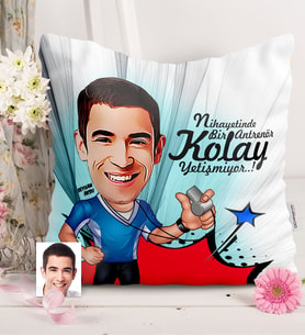 BK Gift Kişiye Özel Bay Antrenör Karikatürlü  Yastık  1