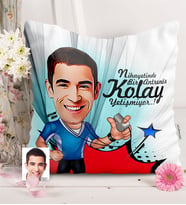 BK Gift Kişiye Özel Bay Antrenör Karikatürlü  Yastık  1