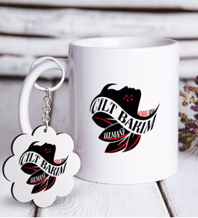BK Gift Kişiye Özel Mesleki Cilt Bakım Uzmanı Beyaz Kupa ve Anahtarlık Hediye Seti-2 (Model 1)