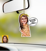 BK Gift Kişiye Özel Kız Çocuk Kolay Yetişmiyor Karikatürlü Ahşap Araba Dikiz Ayna Süsü-2 (Beyaz)