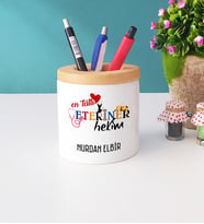 Mesajlı Veteriner Tasarımlı Kişiye Özel Veteriner Kalemlik