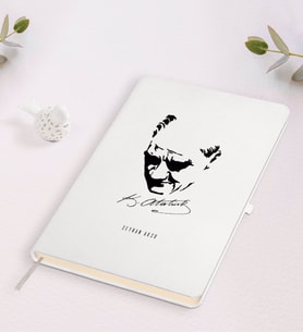 BK Gift Kişiye Özel Atatürk Temalı Beyaz Defter-25