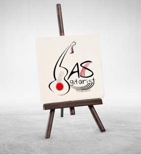 BK Gift Kişiye Özel Mesleki Bas Gitarist Şovaleli Doğal Taş  1