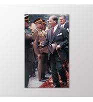 Arty Tablo Atatürk Selamlaşırken Tablo (Karışık)