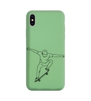 Iphone Xs Çizgi Tasarımlı Yeşil Lansman Telefon Kılıfı