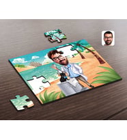BK Gift Kişiye Özel Erkek Veteriner Hekim Karikatürlü Ahşap Puzzle-1