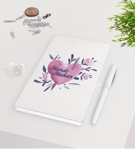 BK Gift Kişiye Özel Sevgililer Günü Beyaz Defter Kalem Seti-22