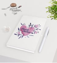 BK Gift Kişiye Özel Sevgililer Günü Beyaz Defter Kalem Seti-22