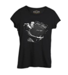 Tom Waits - Phone Call Siyah Kadın Tshirt