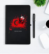 BK Gift Kişiye Özel Atatürk Temalı Siyah Defter Kalem Hediye Seti - 3