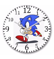 Sonic Film  Duvar Saati Bombeli Gercek Cam