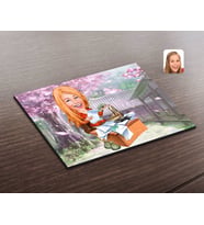 BK Gift Kişiye Özel Kadın Patron Karikatürlü Ahşap Puzzle-6