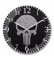 Punisher The Big Bad Punisher Duvar Saati Bombeli Gercek Cam