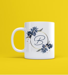 Kişiye Özel Baş Harf Kupa Bardak (Beyaz)