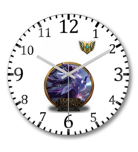 Diana LoL League Of Legends Duvar Saati Bombeli Gercek Cam