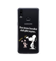 Snoopy Tasarımlı Süper Şeffaf Silikon Telefon Kılıfı Samsung A10s