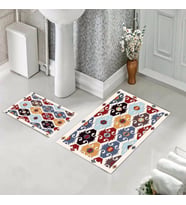 Banyo Halısı Ikili Klozet Takımı Kaymaz Tabanlı (60 xm x 100 cm + 40 cm x 60 cm) 