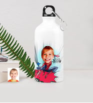 BK Gift Kişiye Özel Erkek Çocuk Örümcek Adam Karikatürlü Metal Suluk 500 Ml 1
