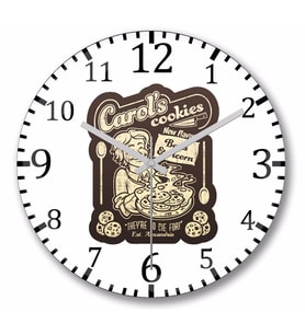 Carol's Cookies  Duvar Saati Bombeli Gercek Cam