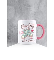 Özel Tasarım Pembe Kulplu Kupa Bardak 87562
