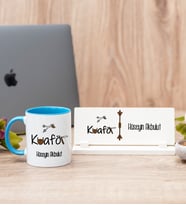Erkek Kuaförü Mavi Kupa Bardak Ve Masa İsimliği Hediye Seti