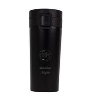 İsme Özel Premium Çelik Termos Bardak Kilitli Kapaklı 350 ML - Coffee (Siyah)