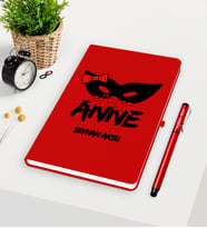 BK Gift Kişiye Özel Süper Anne Kırmızı Defter Kalem Seti - 1