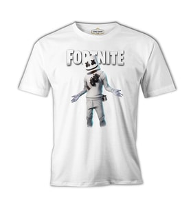 Fortnite - Marshmello II Beyaz Erkek Tshirt