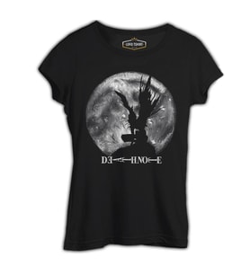 Death Note - Moon 2 Siyah Kadın Tshirt