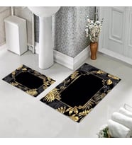 Banyo Halısı Ikili Klozet Takımı Kaymaz Tabanlı (60 xm x 100 cm + 40 cm x 60 cm) 