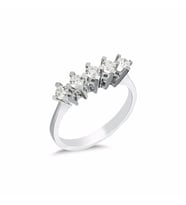 0.44Ct Pırlanta Beştaş Yüzük-14k (Beyaz)