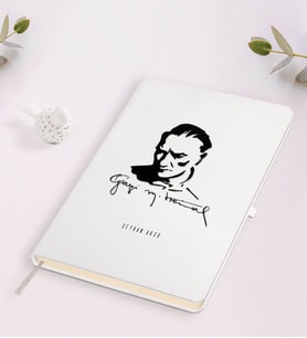 BK Gift Kişiye Özel Atatürk Temalı Beyaz Defter-19