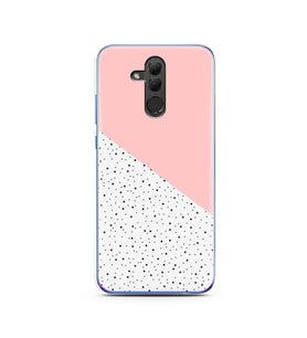Pembe Puantiye Tasarımlı Süper Şeffaf Silikon Telefon Kılıfı Huawei Honor 20 Lit