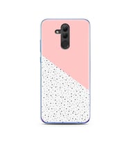 Pembe Puantiye Tasarımlı Süper Şeffaf Silikon Telefon Kılıfı Huawei Honor 20 Lit