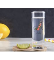 BK Gift Kişiye Özel Renkli Baskılı Harf ve İsim Tasarımlı Vodka Bardağı-5 (Beyaz)