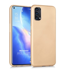 Microsonic Matte Silicone Oppo Reno 5 Pro 5G Kılıf Gold