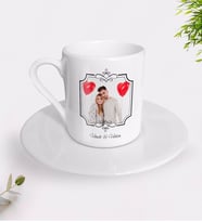 BK Gift Kişiye Özel İsimli Fotoğraflı Türk Kahvesi Fincanı-31 (Beyaz)