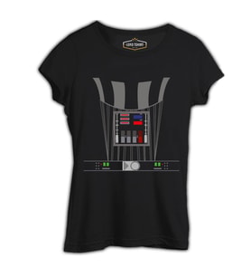 Star Wars - Darth Vader Armor Siyah Kadın Tshirt