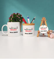 Elektrik Elektronik Mühendisi Tasarımlı Kişiye Özel Hediye Elektrik Elektronik Mühendisi Kupa Bardak Kalemlik ve Anahtarlık Hediye Seti