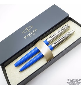 Parker Jotter Original Sky Blue Dolma Kalem + Tükenmez Kalem Set  İsme Özel Kalem  Hediyelik Kalem
