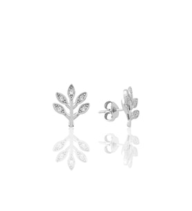 Söğütlü Silver Gümüş zirkon taşlı ağaç modeli küpe