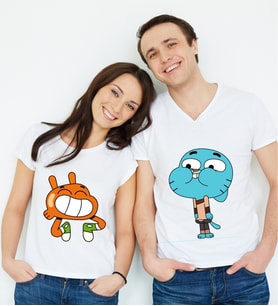 Çift Tişörtleri Gumball