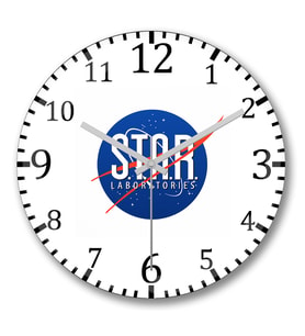 The Flash Star Labs Nasa Logo Duvar Saati Bombeli Gercek Cam