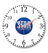 The Flash Star Labs Nasa Logo Duvar Saati Bombeli Gercek Cam