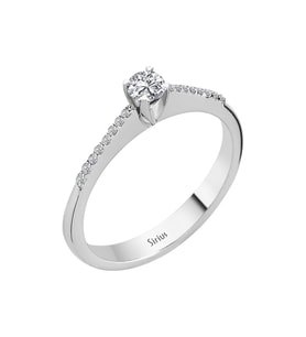 Sirius Toplam 0,24 Karat Pırlanta Tektaş Yüzük 0704R0152