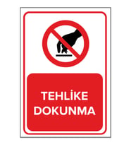 MIGNATIS - Tehlike Dokunma Levhası - Sac Malzeme 35x50cm