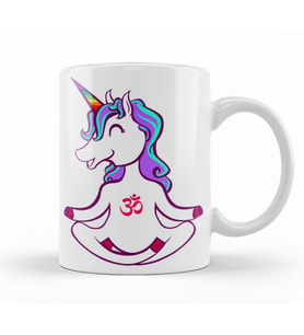Unicorn Yoga Kupa Bardak Porselen