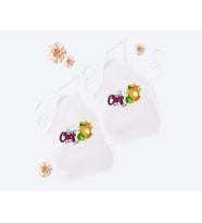 BK Gift Kişiye Özel İkili Yakışıklı ve Güzel Chef Beyaz Mutfak Önlüğü Seti-3